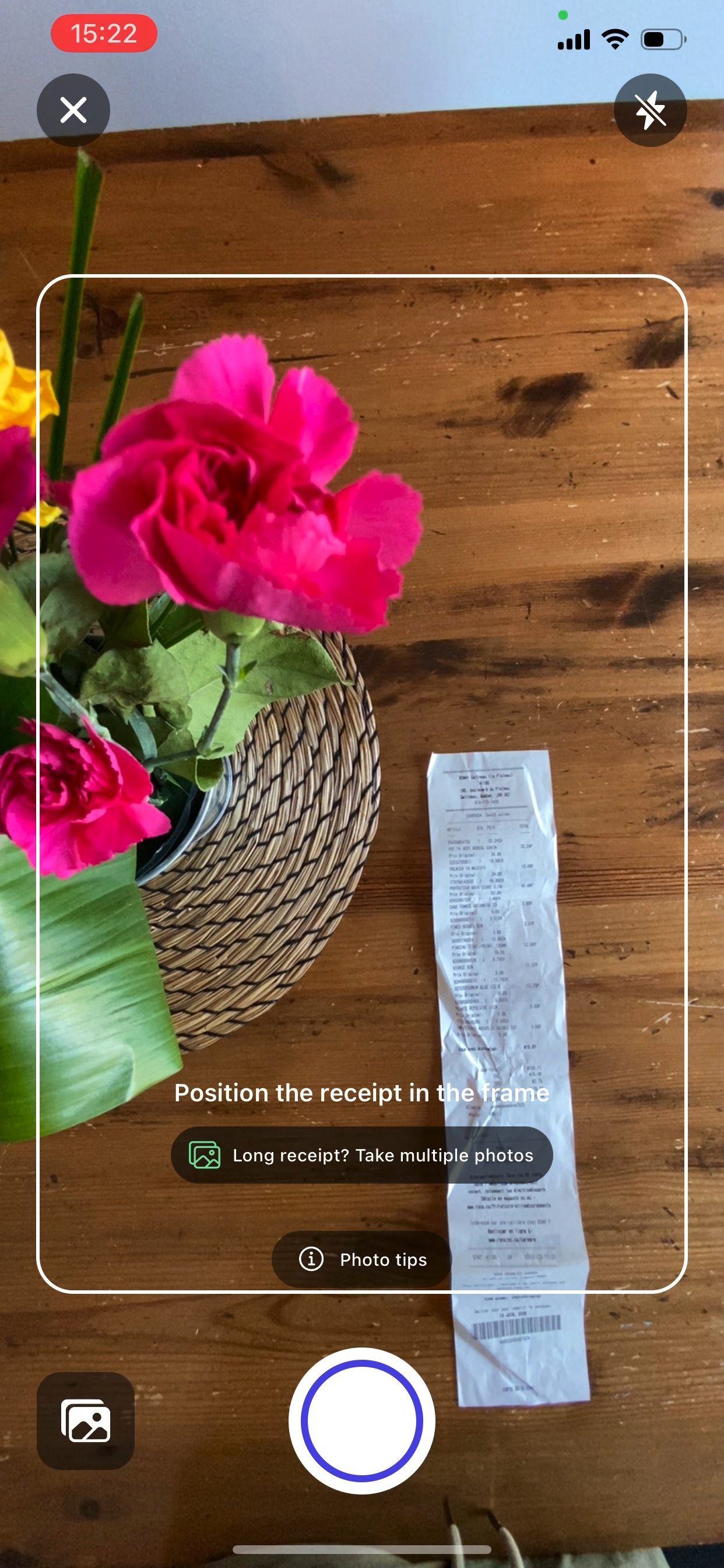 Numériser un reçu avec ReFound