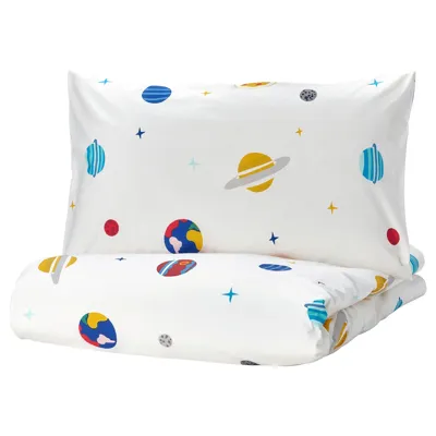 Housse de couette AFTONSPARV, motif espace multicolore — photo produit associée par ReFound à la ligne « AFTONSPARV dvt cvr+p »
