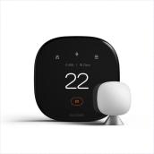 Thermostat intelligent ecobee Smart Premium noir avec capteur de pièce — photo produit associée par ReFound à la ligne « THERMOSTAT INT/SMRTSENSOR PREM »